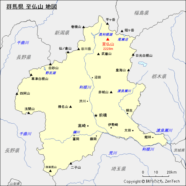 群馬県 至仏山 地図