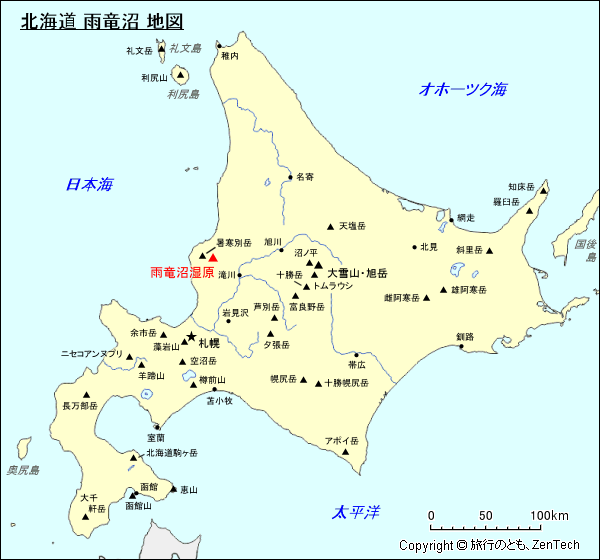 北海道 雨竜沼 地図