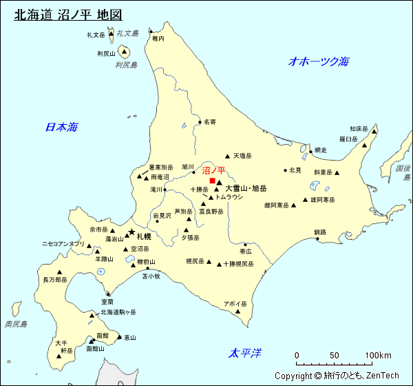 北海道 沼ノ平 地図