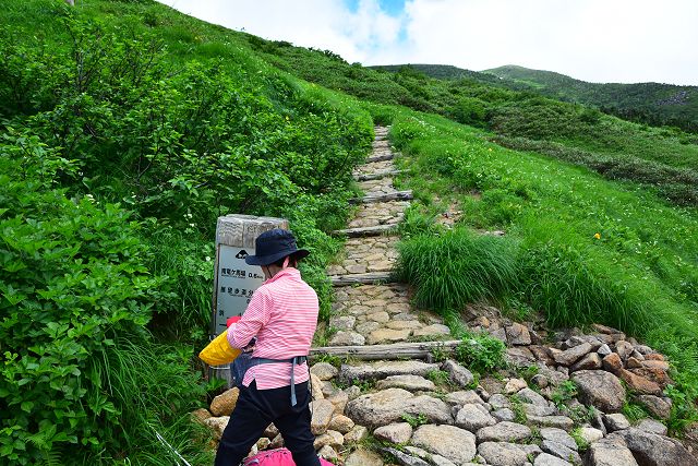 エコーライン分岐から室堂方向までの登山道