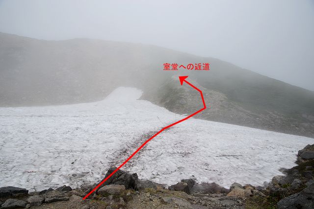 千蛇ヶ池分岐から室堂への近道