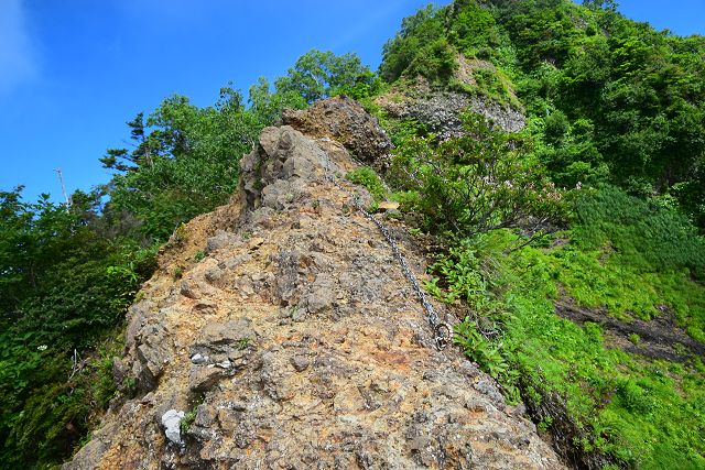 剣の刃渡りの鎖場