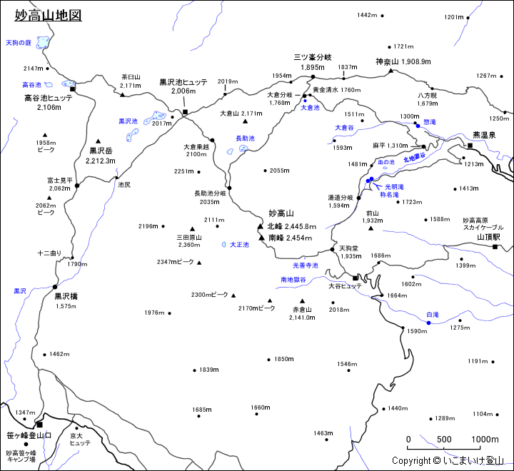 妙高山地図