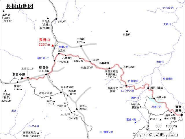 長栂山地図