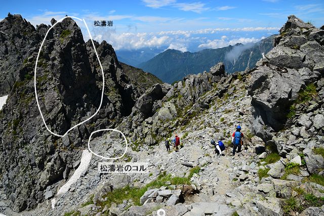 松濤岩のコル