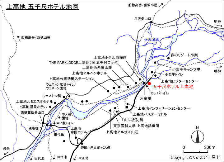 五千尺ホテル地図