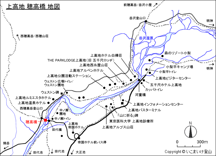 穂高橋 地図