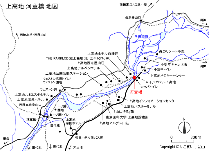 河童橋地図