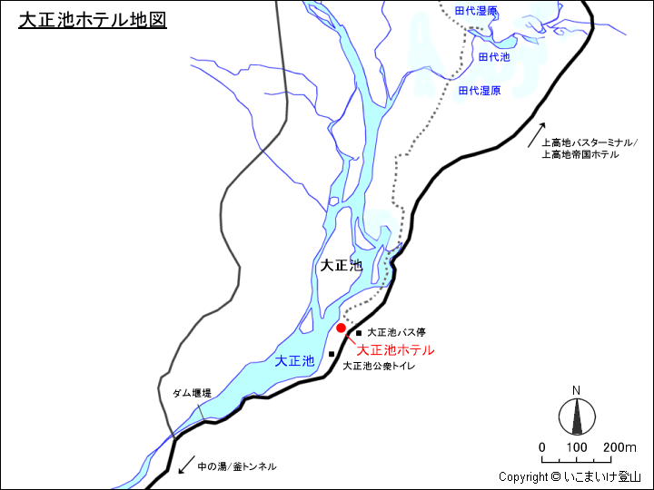 大正池ホテル地図