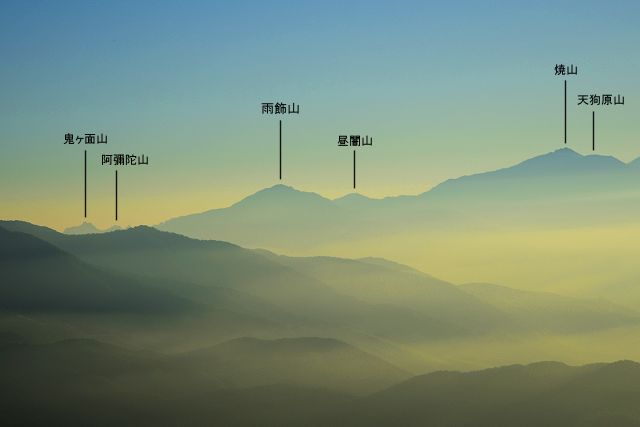 黒菱平から眺めた雨飾山