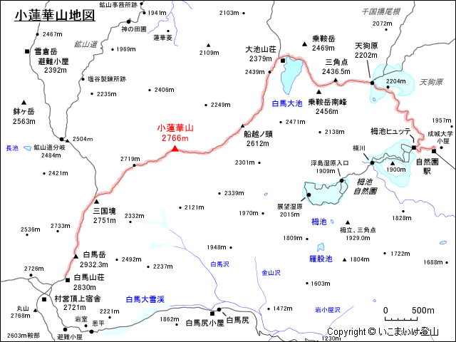 小蓮華山地図