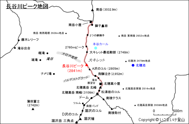 長谷川ピーク地図