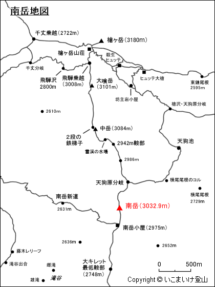 南岳地図