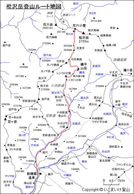 樅沢岳地図