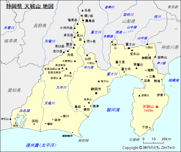 静岡県 天城山 地図