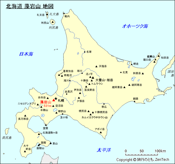 北海道 藻岩山 地図
