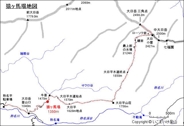 猿ヶ馬場地図