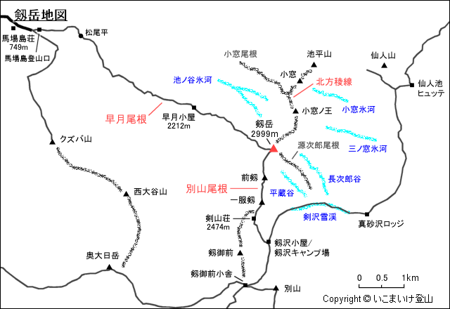 剱岳地図