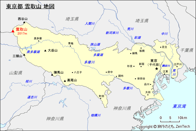 東京都 雲取山 地図