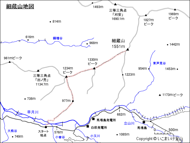 細蔵山地図