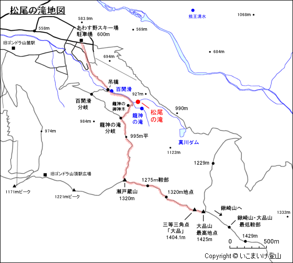 松尾の滝地図