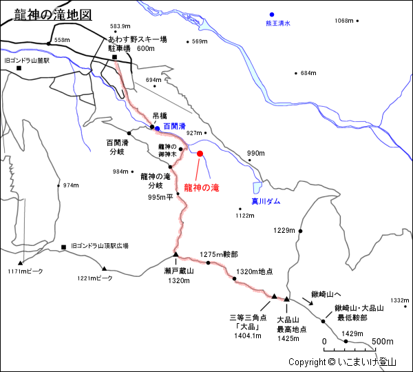 龍神の滝地図