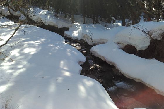 積雪期の百間滑