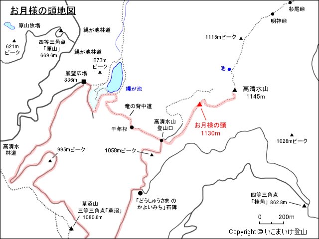 お月様の頭地図