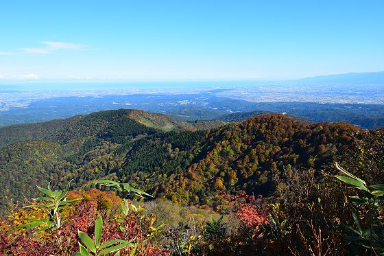 山頂から北方向の眺め