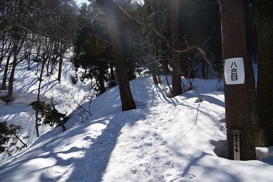 積雪期の8合目